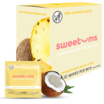 Erotic Niche Feminine Wipes pH Balanced Pina Colada Flavor 10 Pack for Intimate Hygiene and Freshness