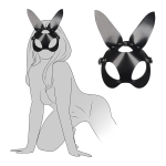 Erotic Niche Leather BDSM Mask Blindfold Adjustable Headband