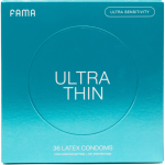 FAMA Ultra Thin Condoms Natural Latex Lubricated 36 Count Erotic Niche for Sensitivity