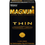 "Magnum Thin Large Size Lubricated Condoms 12 Count Erotic Niche for comfort and protection"