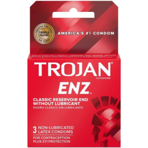 Trojan Non Lubricated Latex Condoms 3 Count Two Pack for reliable protection